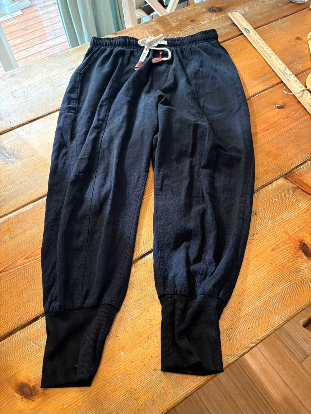 Kidoriman Black Jogger Pants Women's XXL Streetwear Cotton Lounge Pants